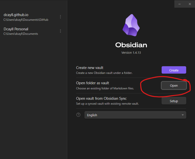 Linking Obsidian Sync to Github Pages Website - David Cayll